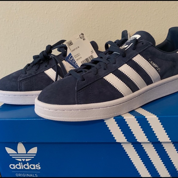 adidas Shoes - Adidas Campus Blue Suede Shoes W8.5